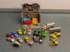 Vintage Galoob Micro Machines Mixed Lot Of 27 Garage Cars Construction Equipment picture
