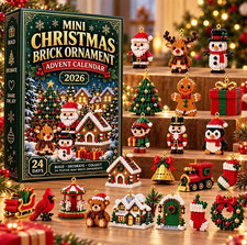 2026 New Christmas Door Advent Calendar 24-Days DIY Mini Brick Ornaments Toys picture