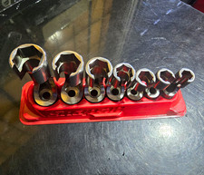 SNAP-ON 207FRX 7-PIECE FLANK DRIVE FLARE NUT SOCKET SET 3/8-3/4