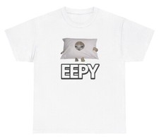 Eepy Cat Meme T Shirt Funny Dumb Weird Cursed Oddly Specific Gen Z Graphic Tee picture