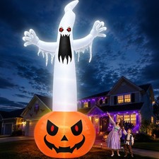 Super Giant 20 FT Halloween Inflatables Pumpkin Ghost Outdoor Multicolor picture