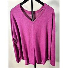 SONOMA Pink V-Neck Long Sleeve Tunic size L NWT picture