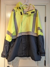 Nasco 5503JNFY-LONG Size XL Omega Flame Resistant Rain Jacket  Fluorescent Lime picture