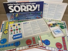 Vintage 1980's Sorry Game With Extra Game - 2 Complete Games In One Box picture