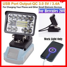 Outdoor LED Work Light for Hercules 20V Lithium Battery with USB Portable QC3.0 picture