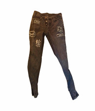 Ksubi Men’s 32x32 Black Faded Denim Skinny Slim Jeans Button Fly Logo Patch picture