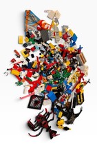 Vintage 90s Lot of LEGOs, Aqua Raiders Lobster, Space, Ice Surfers 1.7 Lbs Cars picture