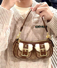 COACH Ashton Baguette Bag In Signature Canvas Brown Multi CY658 Outlet  picture