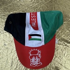 Free Palestine Flag Embroidered Flat Visor Snapback Hat picture