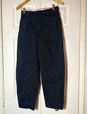 Ruti Women’s Black Twill Dress Pants Relaxed high waist Stretch Pockets 4 picture