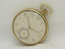 VERY RARE TOP GRADE 23 JEWEL 44MM SOLID 14K MOVADO GENTS POCKET WATCH RUNNING picture