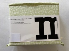 MARIMEKKO NEW Pikkuinen Unikko Green 100% Cotton 4pc Sheet Set- Size Queen picture