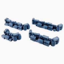 Barricades Set, Fully Assembled Wargaming Terrain Barricade Set (4 Pieces) picture