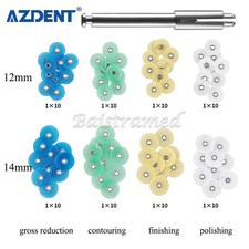 80pcs Dental Composite Finishing Polishing Discs assorted kit + Mandrel 12/14mm picture