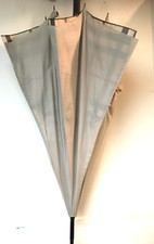 Vintage Burberry Umbrella Leather Black Handle Beige outside plaid inside New picture