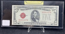 DBR 1928-D $5 Legal Fr. 1529 Vinson GA Block XF Serial G63241417A Z134 picture