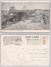 Vintage Galena Kansas Zinc Lead Mine Ore Cleaning Hand Jigs Postcard 1900s picture