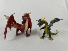 Schleich Eldrador Red Dragon Warrior 70512 & Toy Major 2007 Dark Dragon Lot picture