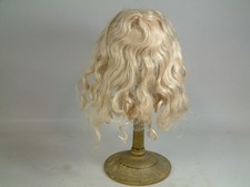 Antique Platinum Blonde Mohair Doll Wig 11.5