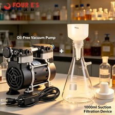 50L/Min Lab Vacuum Pump +1000ml Buchner Filtering Funnel Lab Vacuum Filtration picture