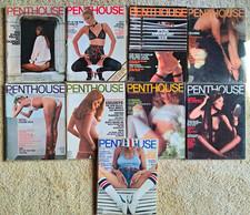 Penthouse Magazine 1977 Lot Of 9 Issues Vintage Good Condition picture