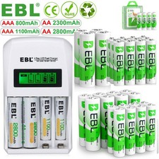 EBL AA AAA NI-MH Rechargeable Batteries /optional Charger Lot /1100/2300/2800mAh picture