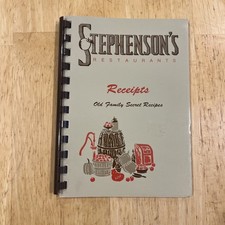 Stephenson's Restaurants Receipts 1987 Recipe Cookbook Kansas City Apple Farm picture
