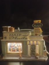 Lemax Madge's Beauty Parlor Hair and Nail Salon w/Original Box (Works Great) picture