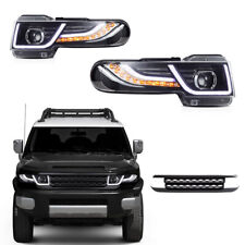 For 2007-2014 Toyota FJ Cruiser LED Headlights With Black Grille Projector A Set picture