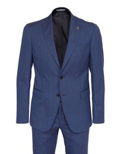 NWT PAL ZILERI SUIT blue 2 button lightweight wool luxury Italy 58 us 48 picture