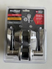 Kwikset Balboa Keyed Entry + Single Cylinder Deadbolt Combo, Satin Nickel, 690BL picture