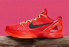 Nike Zoom Kobe 6 Protro 'Reverse Grinch' Men's Red/Black/Green Shoes picture