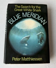 Vintage 1971 Great White Shark HC Book Blue Meridian Illustrated First Edition picture