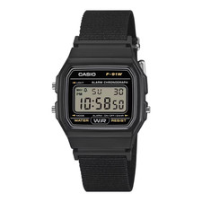 Casio F-91WF-1A Digital 35mm Black Dial  Recycled Cloth Band New Unisex Watch picture