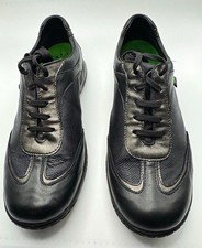 Mephisto Sano Men’s 7.5 Black Leather Mesh Lace-Up Comfort Sneakers *flaws* picture