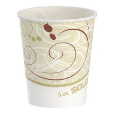 Solo Disposable Drinking Cup Beige Wax Coated Paper 5 oz. 100 Ct R53-J8000 picture