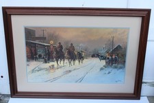 Vintage 1983 Gerald Harvey Only Working Horseback, Limited Ed., Lithograph Print picture