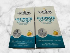 FOR 2 Nordic Naturals Ultimate Omega Lemon 1280mg Softgels 120ct EXP2027+ NEW picture