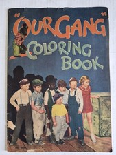 1933 Our Gang Coloring Book W/Film Scenes VG- No 966 READ 15X10.75