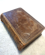 Antique 1863 German Leather Bound Holy Bible Printed in German 9th Edition RARE picture