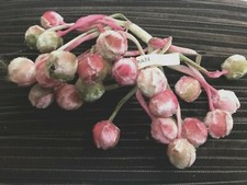 vintage 1940s velvet pink green berries hand wrapped 1 bundle made in Japan picture