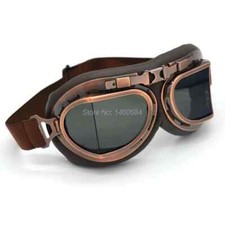 Evomosa Vintage WWII Pilot Flying Goggles Outdoor Sports Goggle Glasses picture