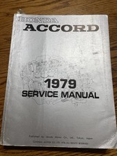 1979 Honda Accord Service Repair Manual Third Edition Printed In Japan picture