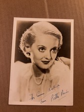 Bette Davis Terrific Very Rare Very Early Autographed Photo 30s picture