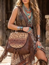 American Darling Western Luxe Fringe Saddle Bag picture