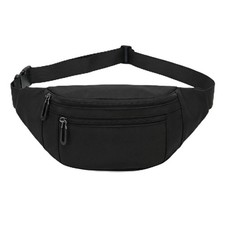 Fanny Pack for Men Women Water Resistant Waist Bag with 3 Zippered Pockets, Anti picture