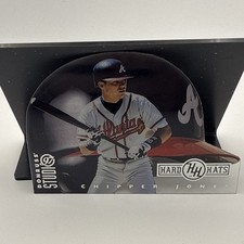 1997 Donruss Studio HARD HATS #12 Chipper Jones Braves HOF RARE ACETATE DIE CUT picture