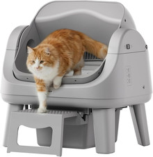 Petpivot Open Top Self Cleaning Cat Litter Box, Automatic Litter Box with 7 Pair picture