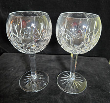 Waterford Kildare Hock Wine Glasses Set of 2 Signed Crystal 7.5