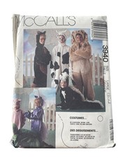 80s McCalls 3940 Childrens Animal Costumes Pattern Size Large Vintage 1988 UNCUT picture